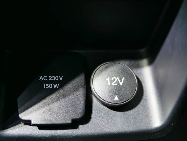 istock DC 12 V and AC 230 V socket in the car 1080316146
