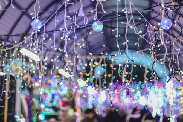 istock New Year, Christmas decorations, lighting, garland bulbs. 1080316338
