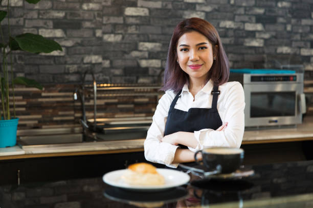 istock Coffee shop owner working at cafe 1080319990