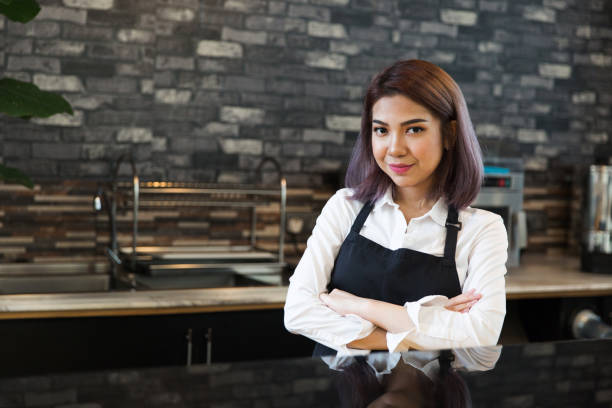 istock Coffee shop owner working at cafe 1080320034
