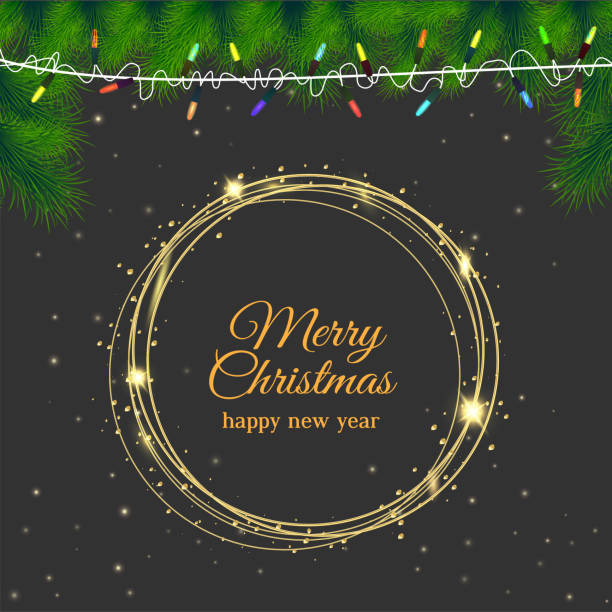 istock Christmas Greeting Card. Merry Christmas Party design with holiday 1080320612