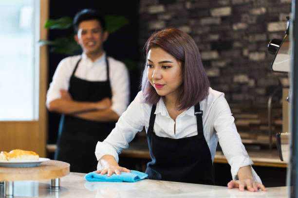istock Coffee shop owner working at cafe 1080320688