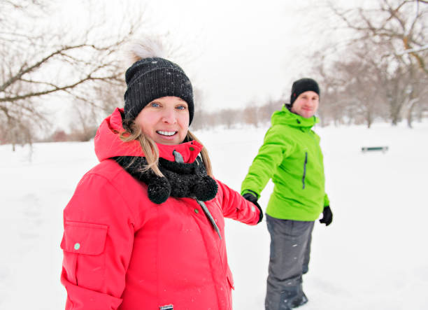 istock Couple on winter, man with his girlfriend 1080325816