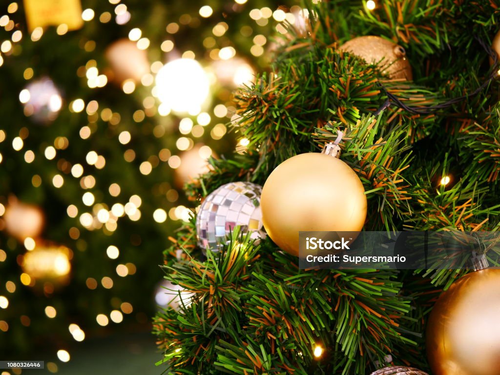 Christmas decoration on abstract background Christmas, Night, Winter, Celebration Event, Circle 2015 Stock Photo