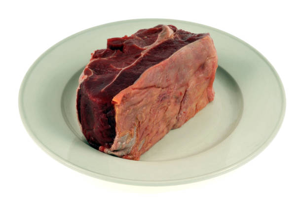 istock Piece of beef on a plate 1080327698