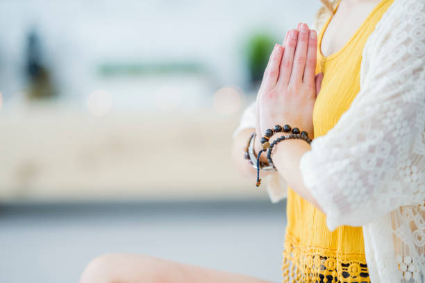 istock Caucasian woman practising mindfulness 1080332188