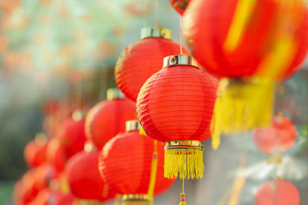 istock Chinese new year lanterns in china town. 1080332784