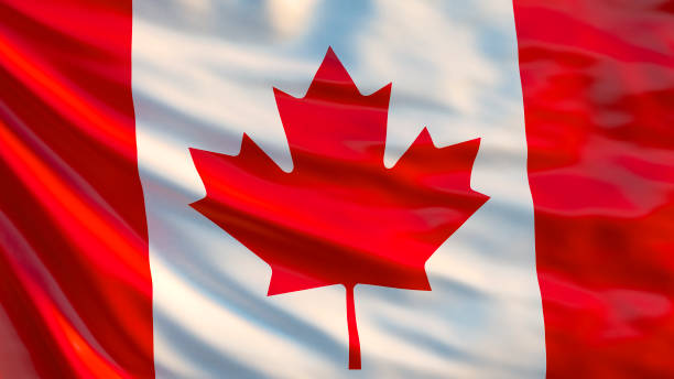 istock Canada waving flag. 3d illustration 1080335814