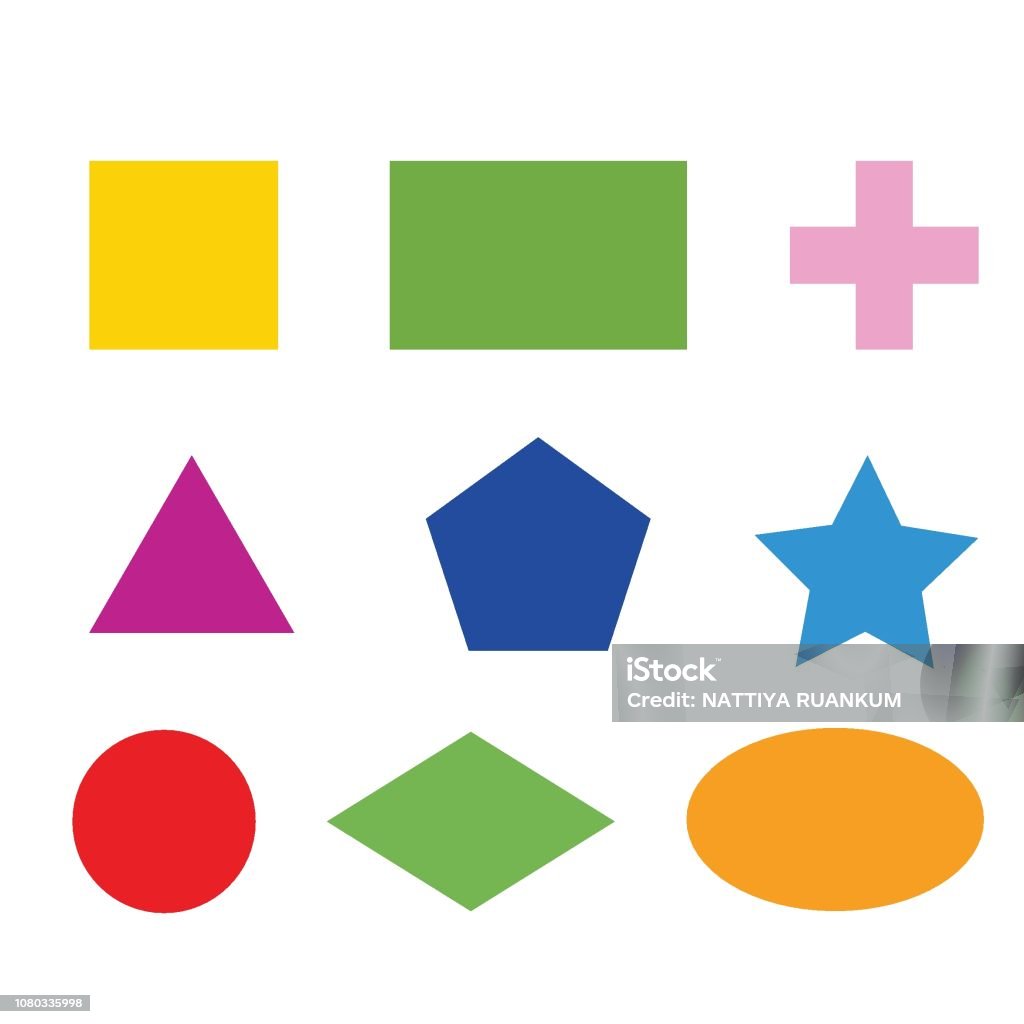Basic Graphics Geometry Basic Geometry Set Isolated On White Background Vector Illustration ...