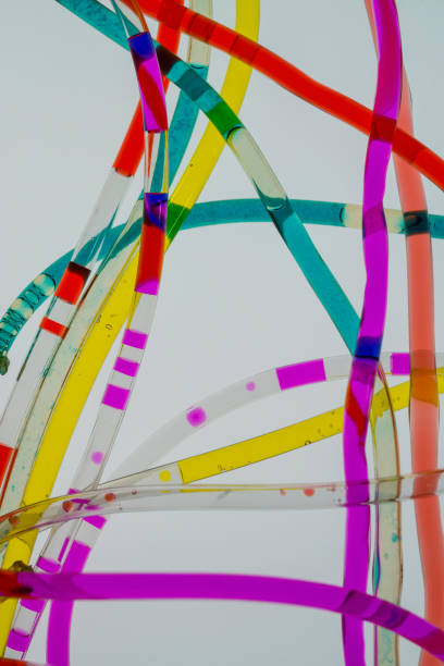istock Plastic tubes filled with the colourful liquid 1080342138
