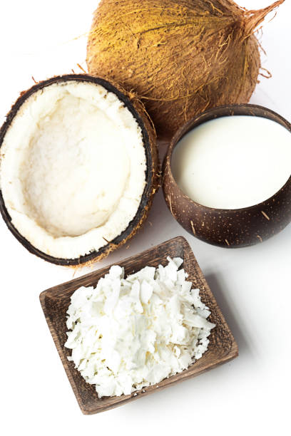 istock Coconut, coconut Cream Milk and Coconut flakes Studio Still Life 1080346830