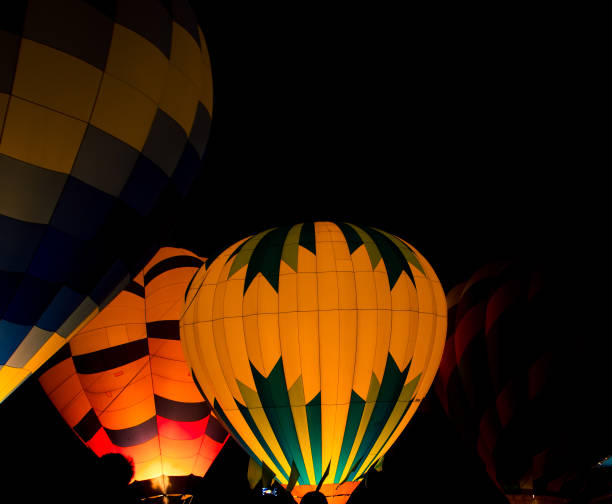 istock hot air balloon at night 1080351080