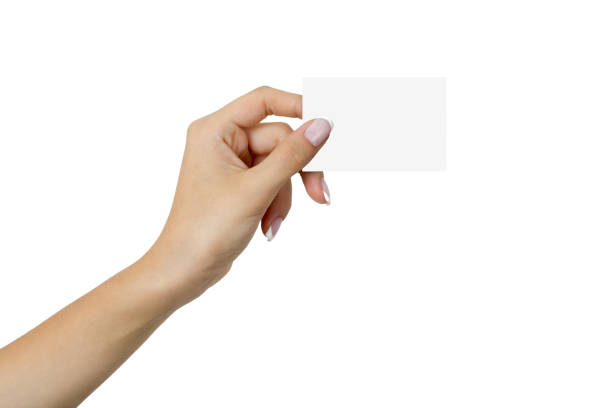 istock Female hand holds card 1080362652