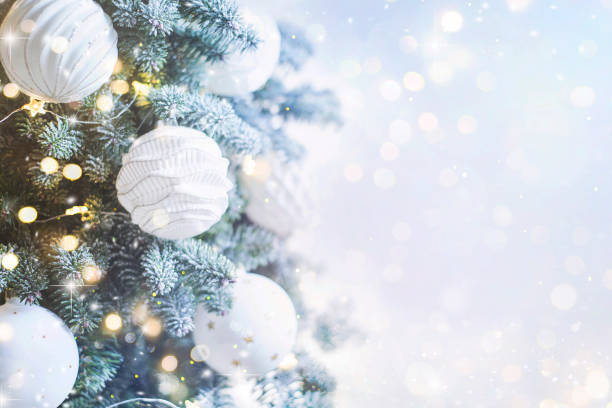 istock Holiday background with christmas tree 1080362758