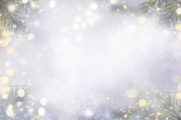 istock Holiday background with christmas tree 1080365006