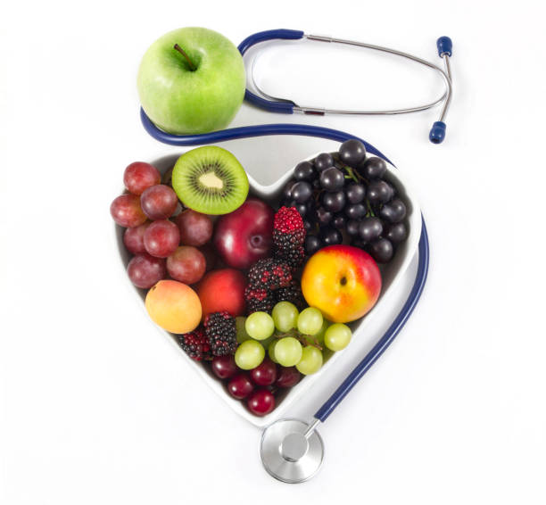 istock Fresh Fruits with Stethoscope 1080365818