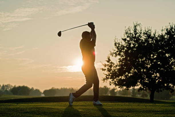 istock Perfect golf swing off the tee. 1080366048