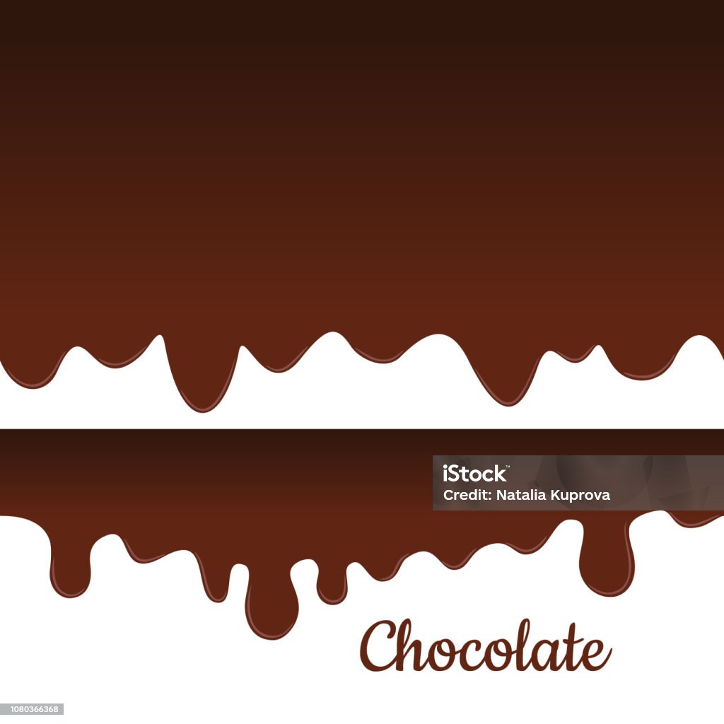 Melted chocolate seamless vector. Sweet drips background. Backgrounds stock vector