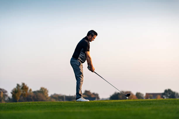 istock Perfect golf swing off the tee. 1080367592