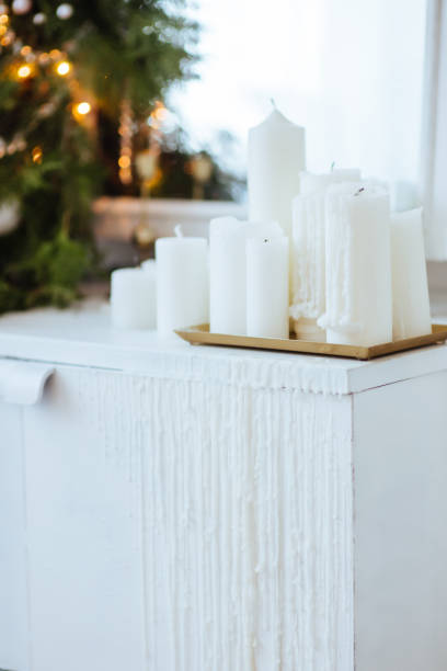 istock Candels With Christmas Decoration 1080371160