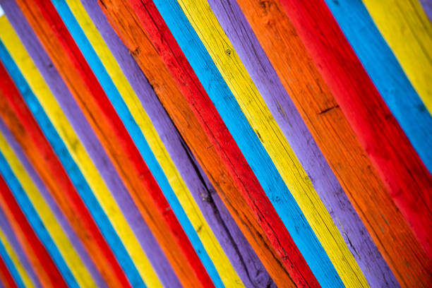 Colourful and unique designs on the Brighton Beach beach huts outside Melbourne, Victoria.