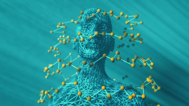istock 3d render. Head Human shattered portrait 1080375790