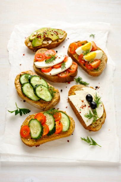 istock Fresh toast sandwiches from above 1080378464
