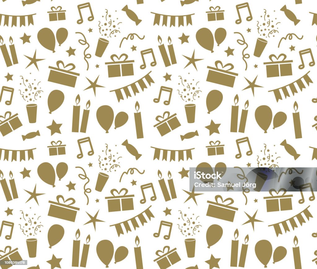a seamless Birthday pattern a easy loopable backgound Birthday stock vector