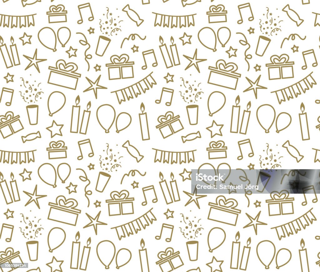 a seamless Birthday pattern a easy loopable backgound Birthday stock vector