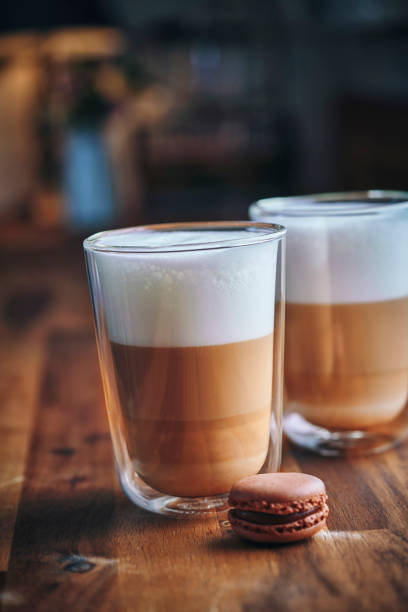 istock Latte Macchiato Served with Macarons 1080386758