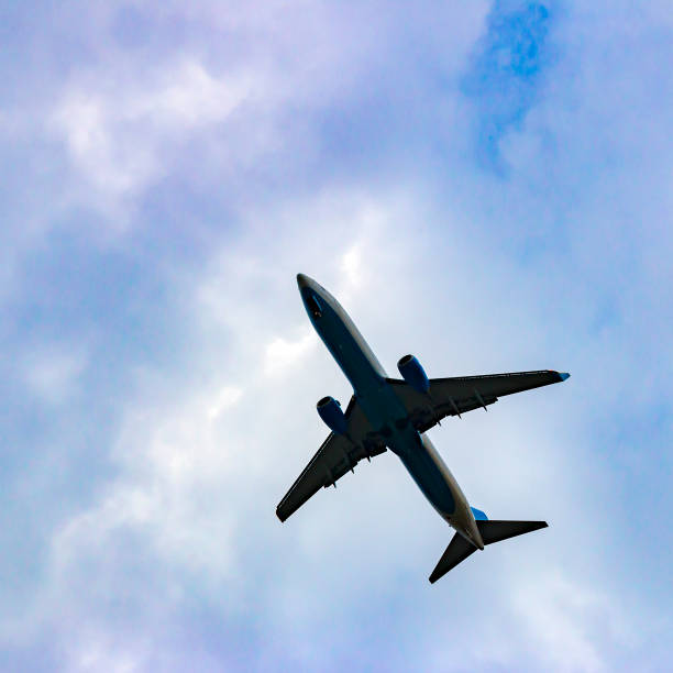 istock Airplane flies in the sky 1080389072
