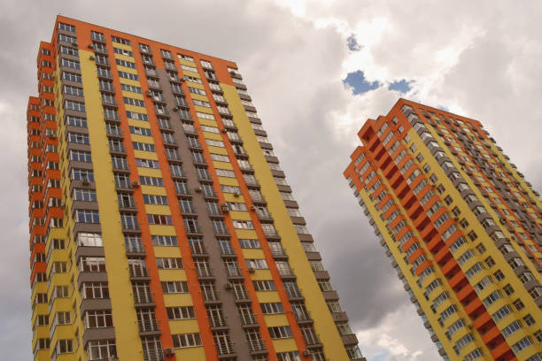 istock Colourful high residential buildings. 1080397208