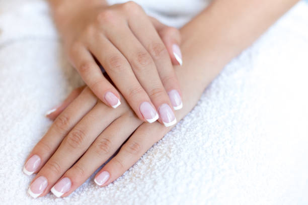 istock Female hands on towel 1080402868