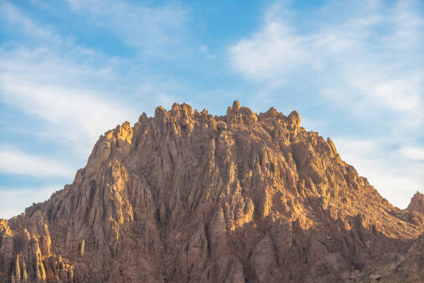 istock The mountain on the background of a blue sky 1080407364