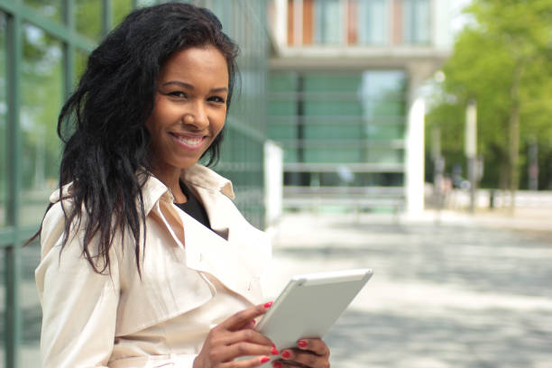 istock Beautiful mixed race woman outside 1080411282