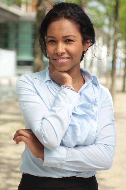 istock Beautiful mixed race woman outside 1080411310
