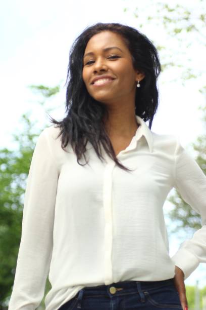istock Beautiful mixed race woman outside 1080411500