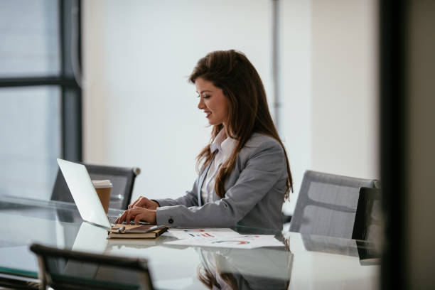 istock Beautiful business woman at work 1080416344