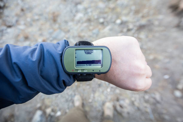istock Checking the altitude during the hike on the Manaslu circuit in Nepal 1080431756