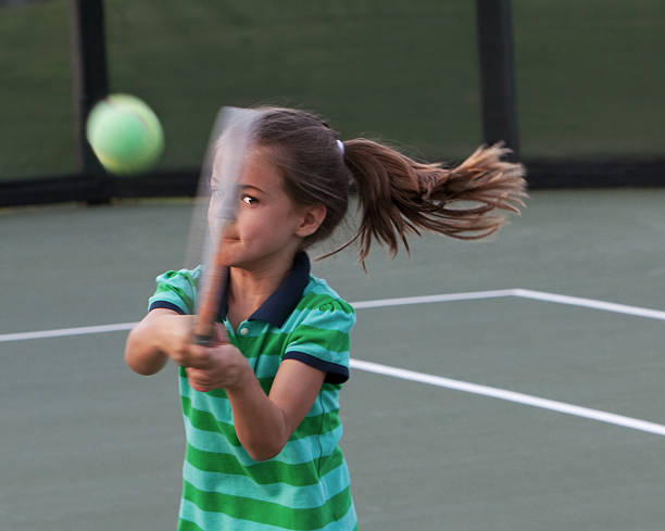 istock Little Tennis Player with Eye on the Ball 108043576