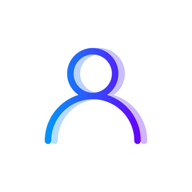 User blue purple gradient icon, man symbol User blue purple gradient icon, man symbol سایت پوکر stock illustrations