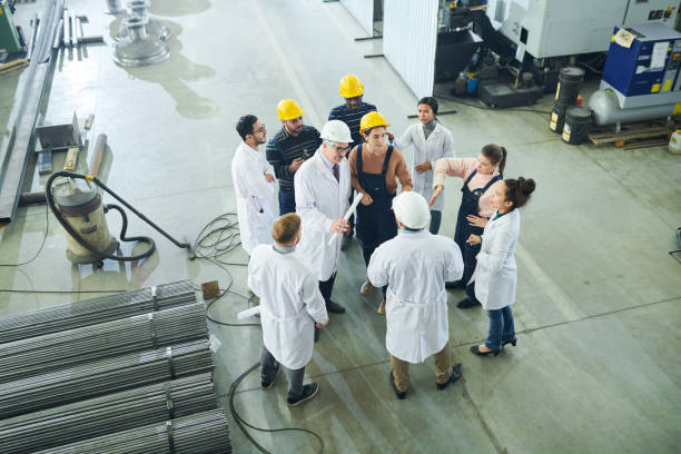 istock Meeting with Workers at Plant 1080450830