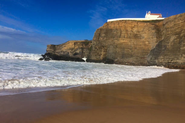 istock sea waves and rocks, sea surf 1080466794