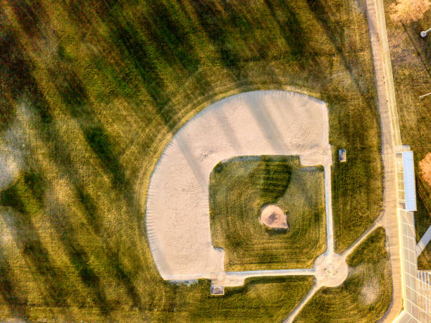 istock Aerial View of a Baseball Diamond 1080485406