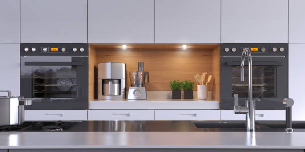 Modern kitchen stock photo