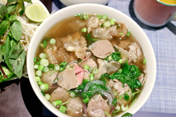 istock Vietnamese pho noodle soup with rare beef 1080496208