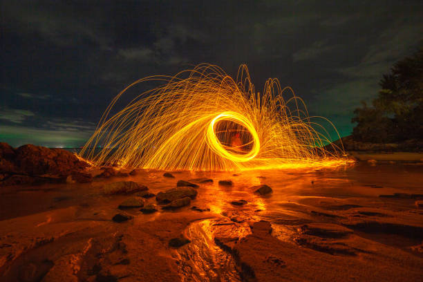 istock steel wool art firework on the beach 1080523358