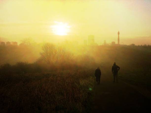 istock Misty City Skyline Dreamscape 1080545394