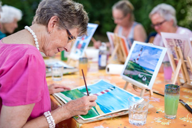 istock Art therapy for senior ladies. 1080547364