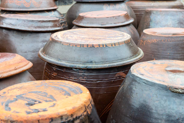 istock Traditional Korean Onggi Pottery (Kimchi Pots) 1080557216
